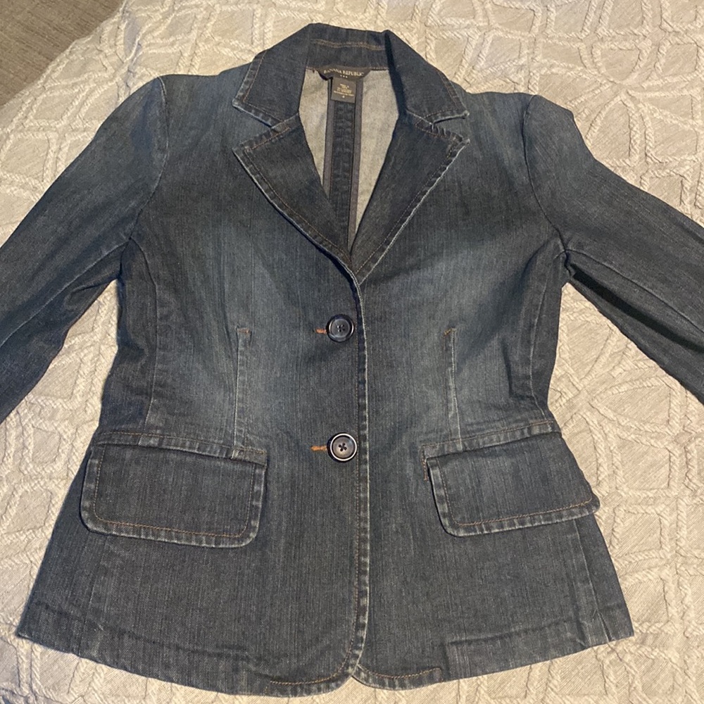 Banana Republic Dark Denim Blazer